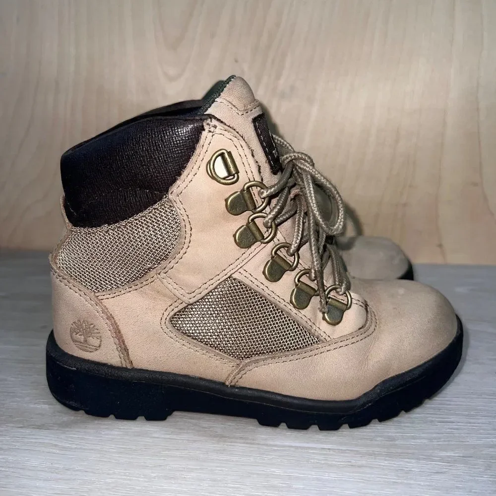 Timberland Field Boots Tan Leather A1026 Toddler 13‎